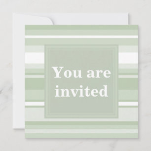 Pale green stripes invitation
