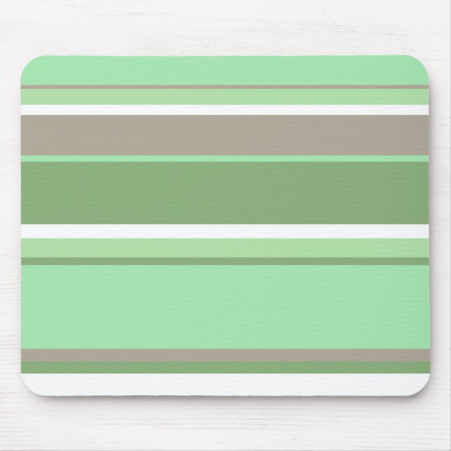 Pale green stripes mouse pad (Front)