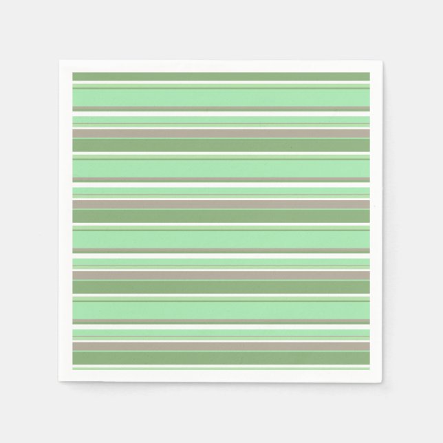 Pale green stripes napkin (Front)