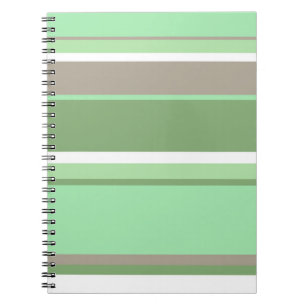 Pale green stripes notebook
