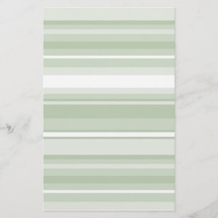 Pale green stripes stationery