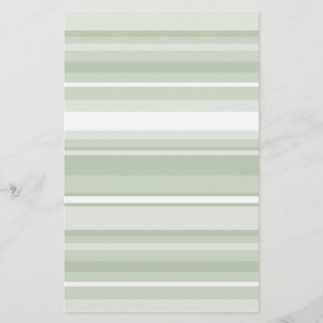 Pale green stripes stationery (Front)