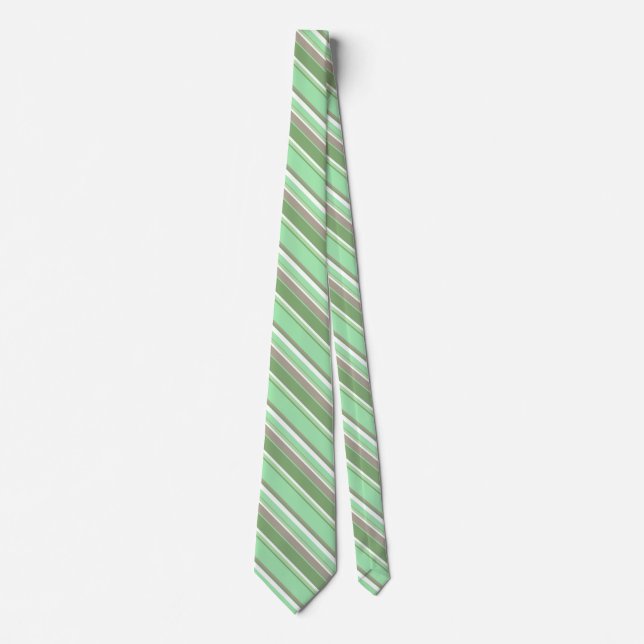 Pale green stripes tie (Front)