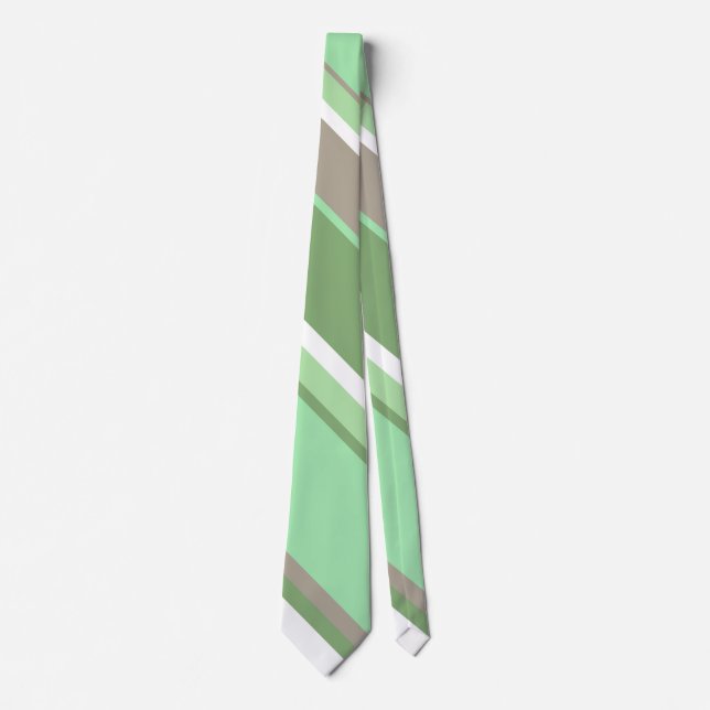 Pale green stripes tie (Front)