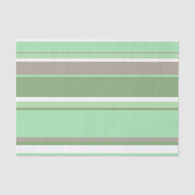 Pale green stripes tissue paper (Front)