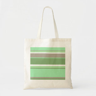 Pale green stripes tote bag
