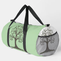 Pale Green Tree of Life Sports Bag