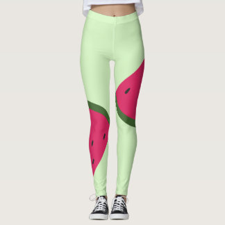 Pale Green Watermelon Leggings 