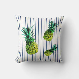 Pale Green Yellow Pineapple Minimalistic Cushion