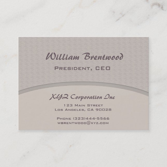 Pale Grey curve Business Card (Front)