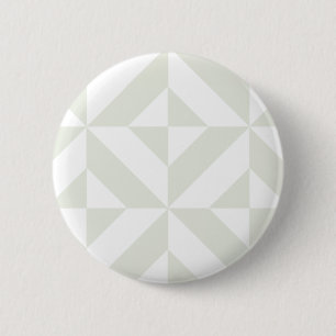 Pale Grey Geometric Deco Cube Pattern 6 Cm Round Badge