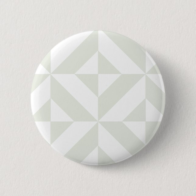 Pale Grey Geometric Deco Cube Pattern 6 Cm Round Badge (Front)