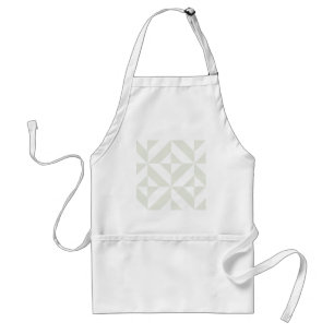 Pale Grey Geometric Deco Cube Pattern Standard Apron