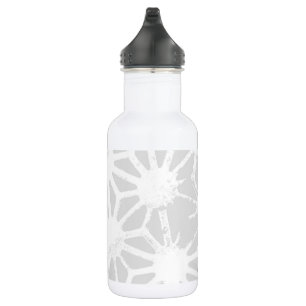 Pale grey geometric pattern 532 ml water bottle
