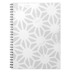 Pale grey geometric pattern notebook