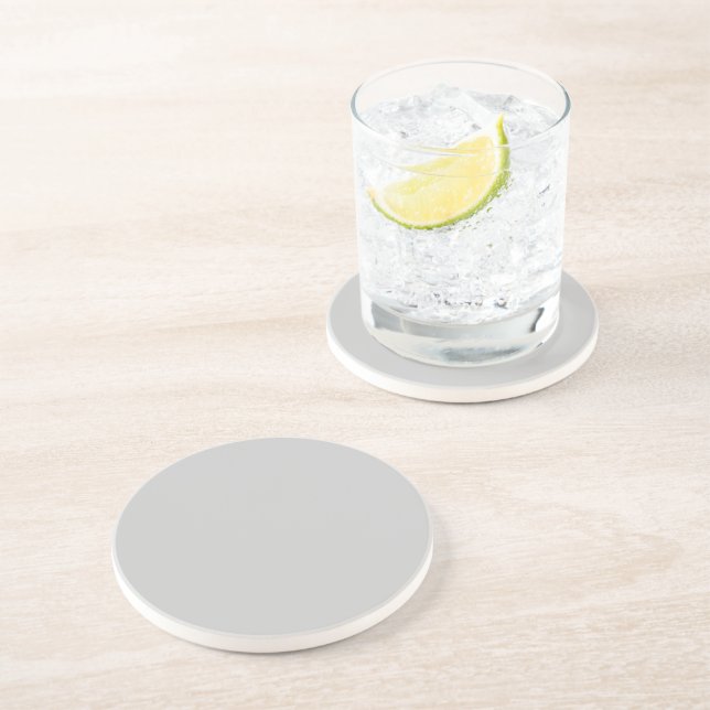 Pale Grey Geometric Pattern - Summer Decor Coaster (Side)