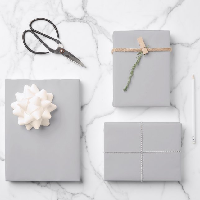 Pale Grey Geometric Pattern - Summer Decor Wrapping Paper Sheet (Front)