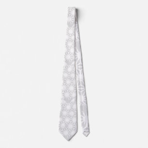 Pale grey geometric pattern tie