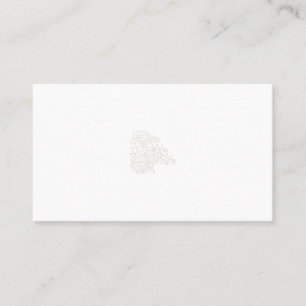 Pale Grey, Milk White, floral design Business Card