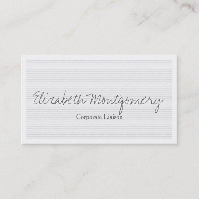 Pale Grey Modern Professional Business Card (Front)