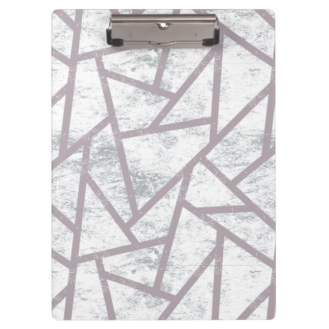 Pale grey mosaic pattern clipboard (Front)