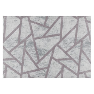 Pale grey mosaic pattern cutting board