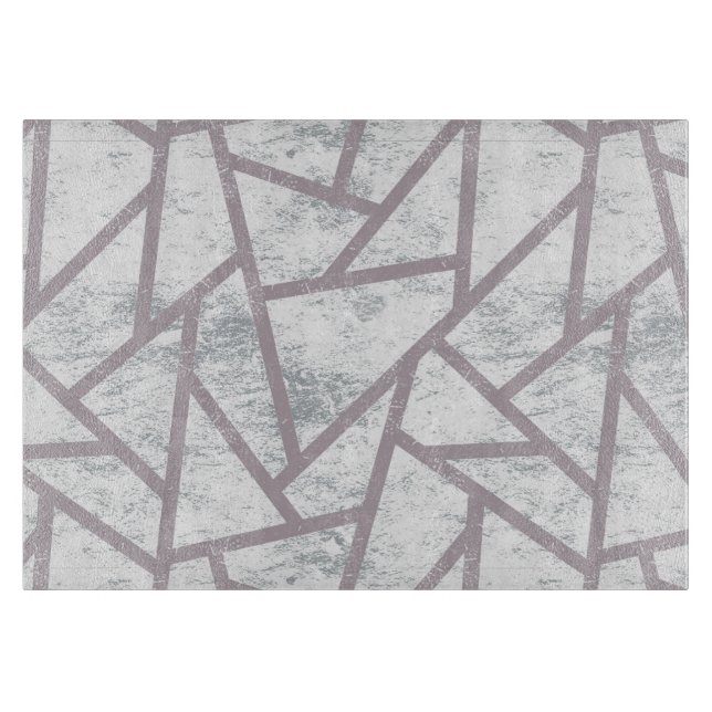 Pale grey mosaic pattern cutting board (Front)