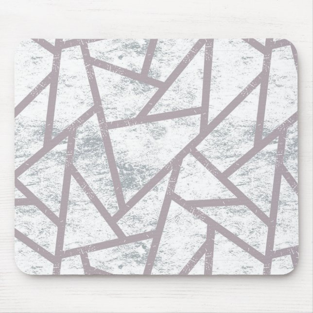Pale grey mosaic pattern mouse pad (Front)