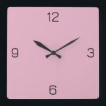 Pale Grey Raspberry E6B0C4 - Option to Add Name Square Wall Clock<br><div class="desc">Add a name, initials or some text, or keep the colour alone. Colour coordinates with other items in the store based on the name and the HEX code (six-digit hex triplet) shown. Use this code to mix, match and customise any other item to go with this, or to add to...</div>