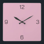 Pale Grey Raspberry E6B0C4 - Option to Add Name Square Wall Clock<br><div class="desc">Add a name, initials or some text, or keep the colour alone. Colour coordinates with other items in the store based on the name and the HEX code (six-digit hex triplet) shown. Use this code to mix, match and customise any other item to go with this, or to add to...</div>