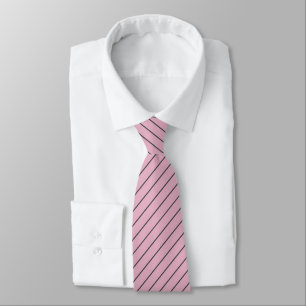 Pale Grey Raspberry with Charcoal Grey Pinstripes Tie