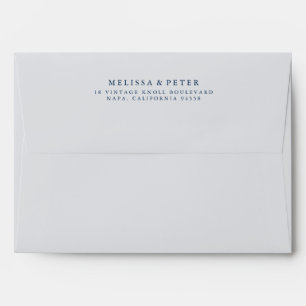Pale Grey Return Address Envelopes w/ Stripe Liner