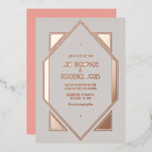 Pale Grey & Rose Gold Gatsby Art Deco Wedding