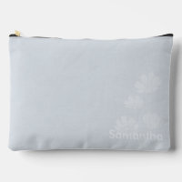 Pale Icy Blue with Cosmos Silhouette and Name