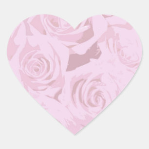 Pale Lavender-Pink Roses Stickers
