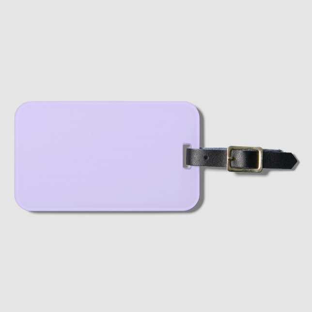 Pale Lavender Solid Colour Luggage Tag (Front Horizontal)