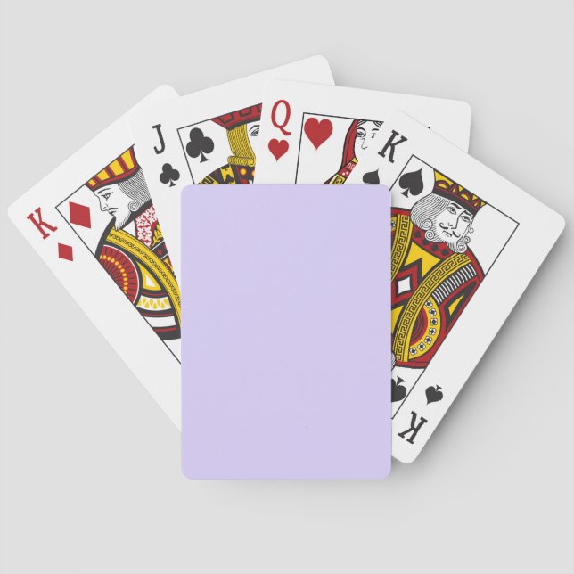 Pale Lavender Solid Colour Playing Cards (Back)