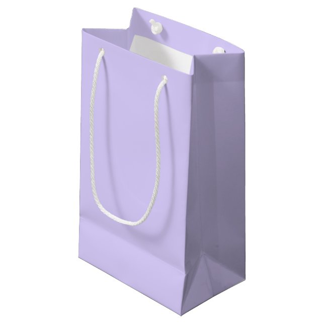 Pale Lavender Solid Colour Small Gift Bag (Front Angled)