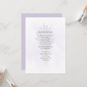 Pale Lavender Splash Floral Rehearsal Invitation