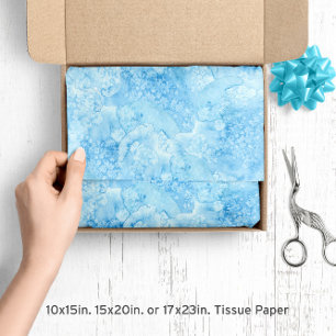 Pale Light Blue 🌊 Watercolor Beach Vibe Tissue Paper