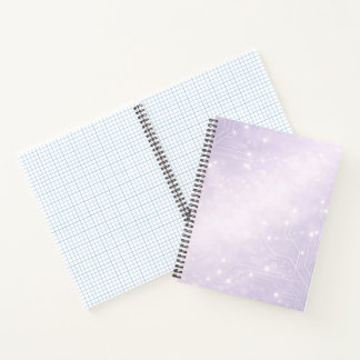 Pale lilac and pearl gray AI art Notebook