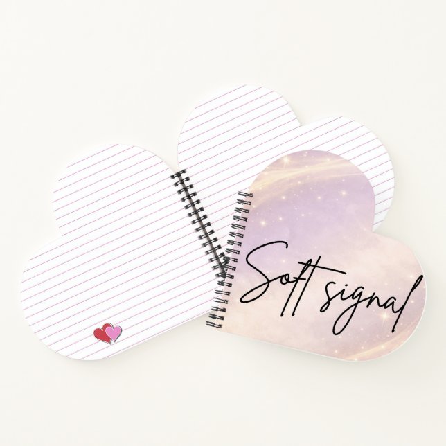 Pale lilac and soft greige AI art  Notebook (Inside)