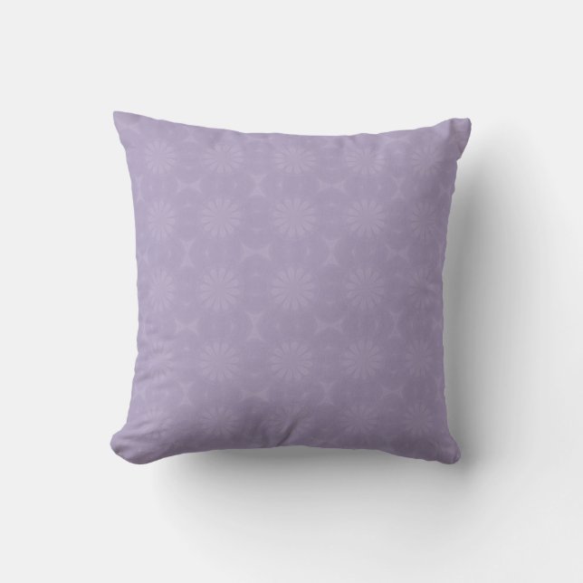 Pale Lilac Pattern Throw Pillow Personalised (Front)