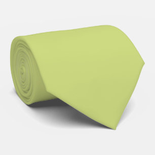 Pale Lime Green Solid Color Tie