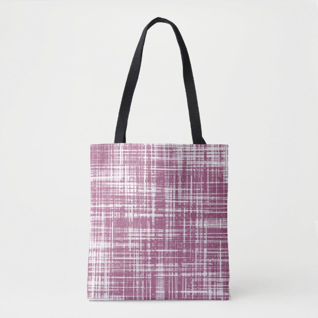 Pale Magenta Striped Tote Bag (Front)