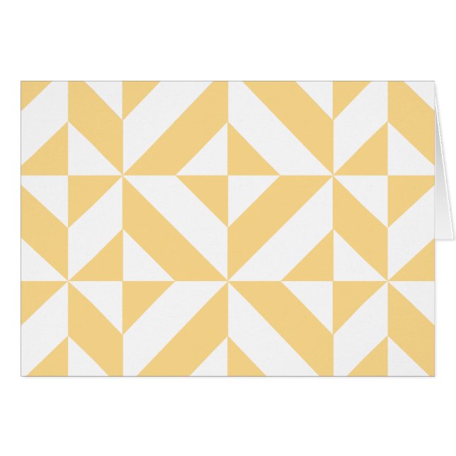 Pale Melon Geometric Deco Cube Pattern (Front Horizontal)