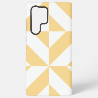 Pale Melon Geometric Deco Cube Pattern Samsung Galaxy Case