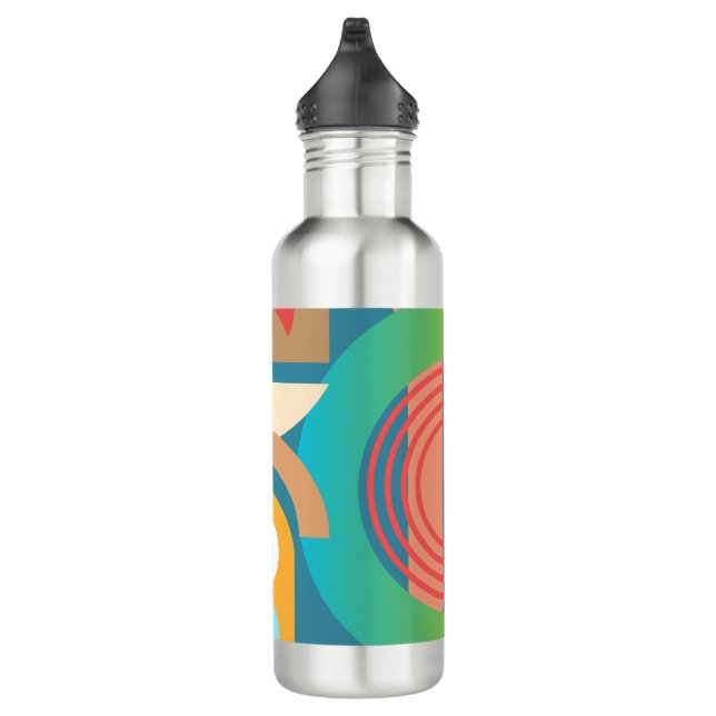 Pale Minimalist Abstract Geometric Shapes  710 Ml Water Bottle (Right)