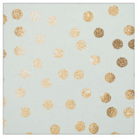 Pale Mint Blue and Gold Glitter City Dots