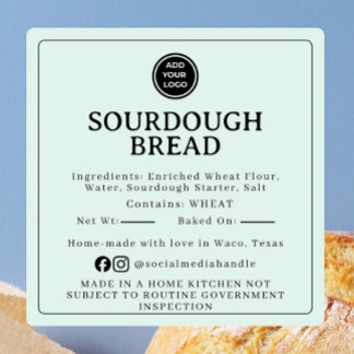 Pale Mint Sourdough Ingredient Cottage Sticker